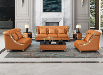 Modern Sofa Couch 3 Seater Chesterfield Leather Sofa Three Seater Couches