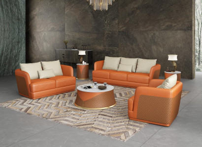 Luxury Sofa Design Couch Upholstery Modern Sofas 3 Seater Three Seater Orange Big XXL
