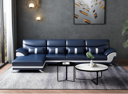 Corner Corner sofa L-shape Living landscape Sofa Couch Suite Upholstery Fabric Sofas Leather