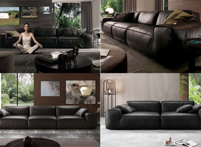 Sofa set 3+2+1 Seater Living landscape Sofa Couch Sofas Upholstery Suite Leather