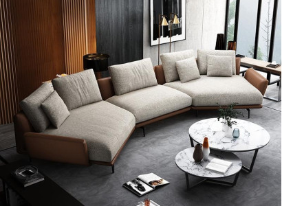 Corner sofa U-shape Fabric Couch Living landscape Suite Design Modern Sofa Trapezoid new