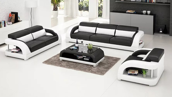 Living landscape sofa set 3+2+1 seater designer sofa leather sofa modern sofa