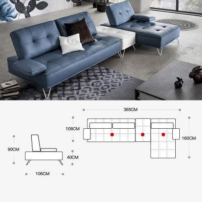 Living landscape Couch Upholstery Textile Fabric Leather Seat Suite Eck L-shape Corner sofa