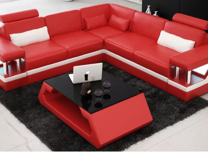 Living landscape Sofa Suite Corner suite Leather sofa Upholstery Upholstery Couch
