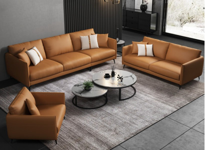 Sofa set 3+2+1 seater leather sofa couch living landscape suite design modern
