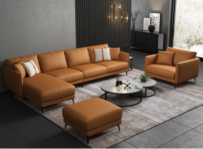 Living landscape Suite Design Modern Sofas Modern Corner sofa Leather sofa Couch new