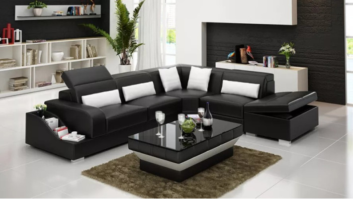Suite Corner suite Sofa Leather sofa Corner sofa Upholstery Upholstery Couch Living landscape