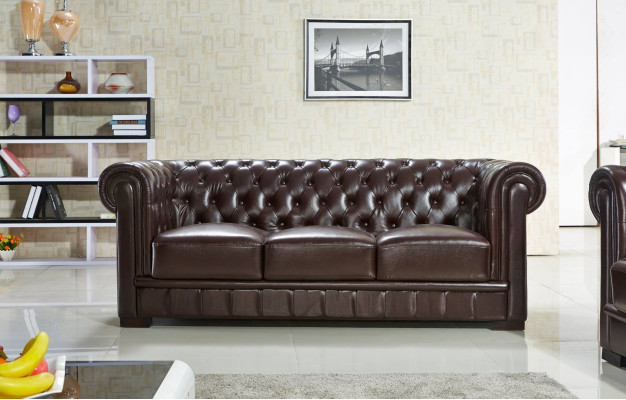 Three-seater couch upholstery design sofa modern 3 seater sofas chesterfield brown
