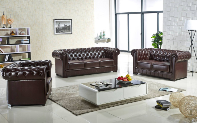 Three-seater couch upholstery design sofa modern 3 seater sofas chesterfield brown