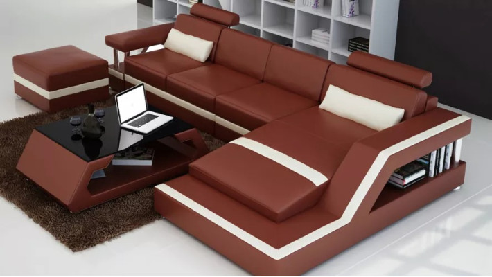 Leather sofa Corner sofa L-shape Modern sofa Leather sofa Corner sofa Upholstery