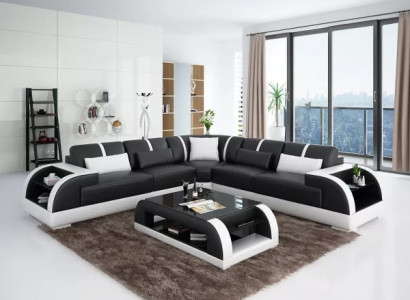 Design Modern Corner sofa Living room Furniture Corner sofa Leather upholstered Couch