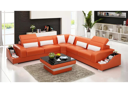 Corner suite Sofa Leather sofa Corner sofa Upholstery Upholstery Couch Suite Living landscape