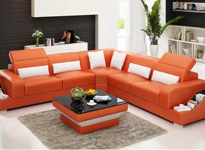 Corner suite Sofa Leather sofa Corner sofa Upholstery Upholstery Couch Suite Living landscape