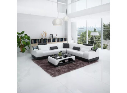 Corner sofa Modern Corner sofa Design Living room Furniture Leather upholstered couch