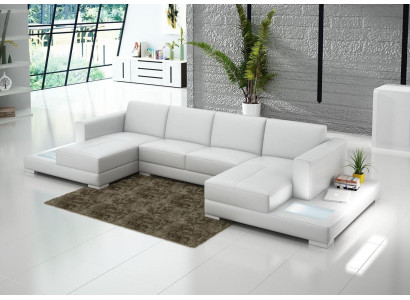 Corner Corner sofa U-shape Living landscape Sofa Couch Upholstery Suite Fabric Sofas Leather