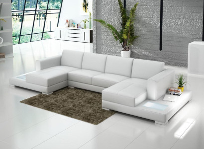 Corner Corner sofa U-shape Living landscape Sofa Couch Upholstery Suite Fabric Sofas Leather