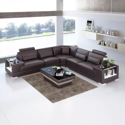 Modern Corner sofa Design Corner sofa Living room Furniture Leather upholstered Couch