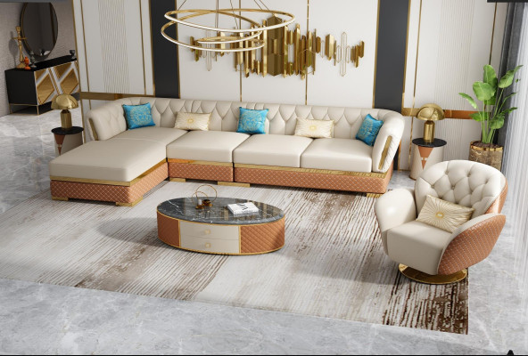 Sofa Suite Corner suite Leather sofa Corner sofa Upholstery Upholstery Couch Living landscape
