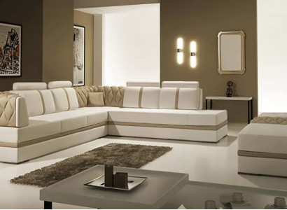 Corner sofa Leather sofa Design Sofa Corner sofa L-shape Modern Upholstery Living room
