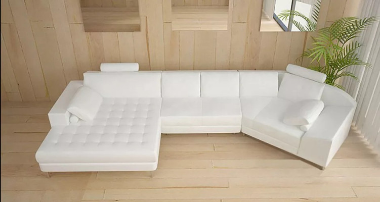 Corner sofa Leather sofa Design Sofa Corner sofa U-shape Modern Upholstery Living room Furniture
