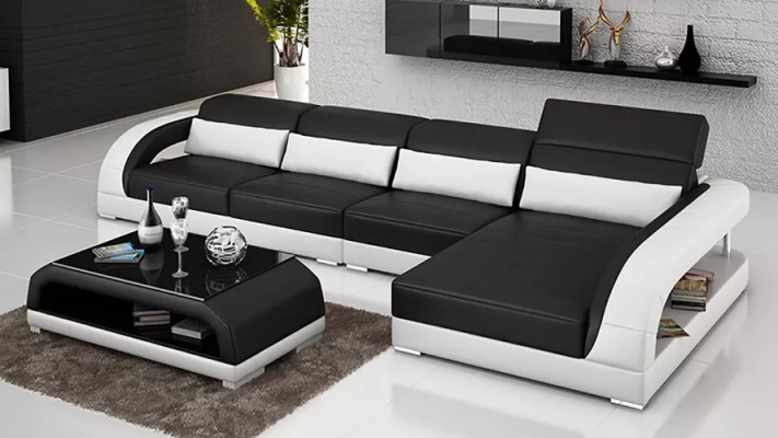 Design Corner sofa Corner sofa Living room Modern leather upholstered couch sofa