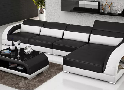 Design Corner sofa Corner sofa Living room Modern leather upholstered couch sofa