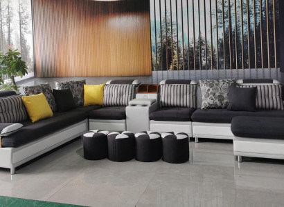 Corner sofa U-shape Living landscape Sofa Couch Upholstery Corner Suite Fabric Sofas new