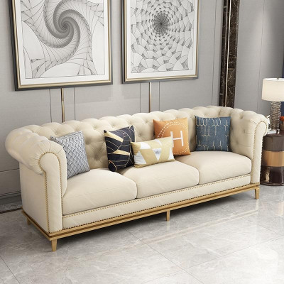 Sofa set 3+2 Seater Leather Sofa Modern Sofa Designer Sofa new Chesterfield
