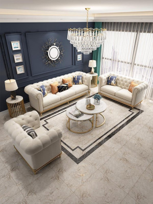 Sofa set 3+2 Seater Leather Sofa Modern Sofa Designer Sofa new Chesterfield