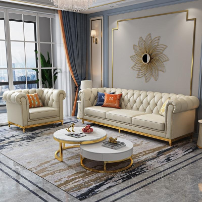 Sofa set 3+2 Seater Leather Sofa Modern Sofa Designer Sofa new Chesterfield