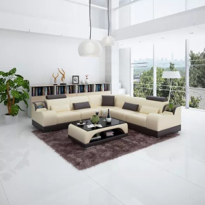 Design Corner sofa Living room Modern Corner sofa Leather upholstery Couch Sofa