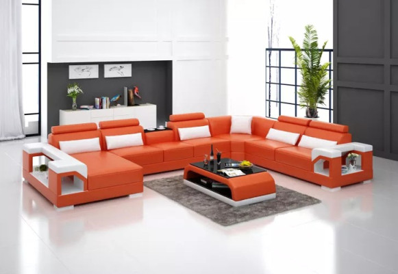Design Corner sofa Living room Furniture Decoration Modern Corner sofa Leather upholstered Couch