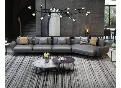 Leather upholstery design corner sofa couch sofa L-shape living landscape living room