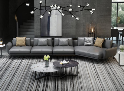 Leather upholstery design corner sofa couch sofa L-shape living landscape living room