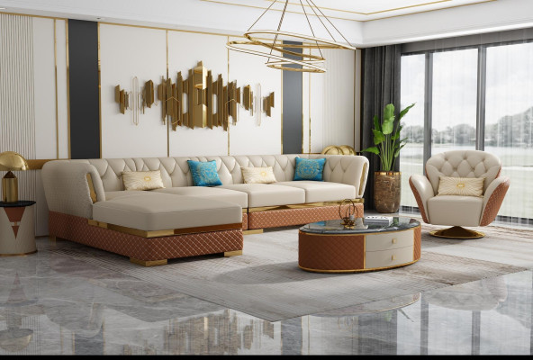 exclusive Corner sofa Furniture Living room Couch Upholstery Luxury Sofa Corner suite