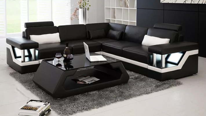 Corner sofa Design Corner sofa Living room Furniture Leather upholstery Couch Sofa