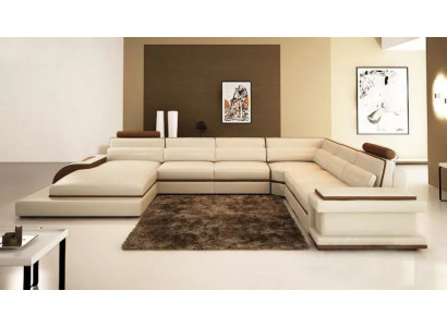 Modern Living landscape Corner sofa Sofa Couch Upholstery Corner suite 2-piece.