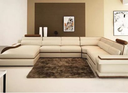 Modern Living landscape Corner sofa Sofa Couch Upholstery Corner suite 2-piece.