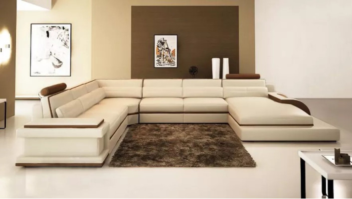 Modern Living landscape Corner sofa Sofa Couch Upholstery Corner suite 2-piece.
