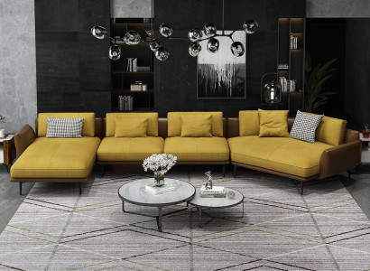 Corner sofa L-shape Living landscape Sofa Couch Upholstery Corner Suite Leather Sofas new
