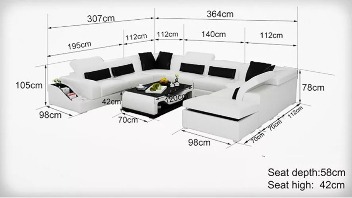 Living room Leather xxl couch sofa landscape modern designer corner cushions