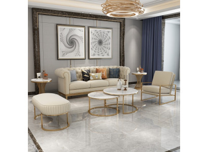 Sofa Sofa set 3+1 Seater Living landscape Relax Stool Design Couch Lounge