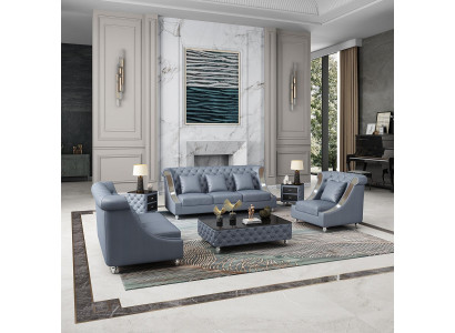 Leather Sofa Couch Living landscape Suite Design Modern 3 1 Seater Sofa new