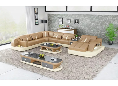 Design Sofa Complete set Suite Upholstery Corner sofa Corner sofa Couch Sideboard