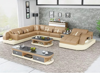 Design Sofa Complete set Suite Upholstery Corner sofa Corner sofa Couch Sideboard