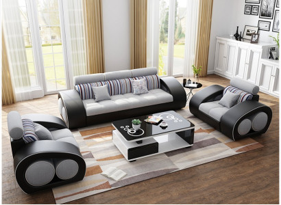 Leather sofa Couch Sofa set Leather 311 Seater Suite Design Modern Sofa USB