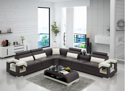 Leather sofa sofa couch upholstery living landscape designer leather sofa L-shape suite