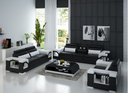 Leather sofa Couch Sofa set 321 Suite Design Modern Sofa usb Seater sofas