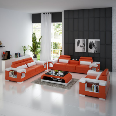 Leather sofa Couch Sofa set 321 Suite Design Modern Sofa usb Seater sofas