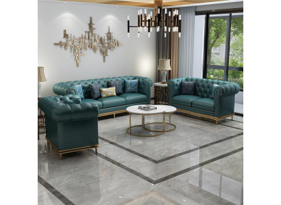 Chesterfield sofa set couch upholstery sofa 6 pieces. Living room set tables